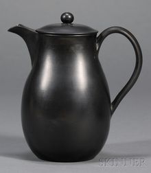 Wedgwood and Bentley Black Basalt Hot Water Jug and Cover